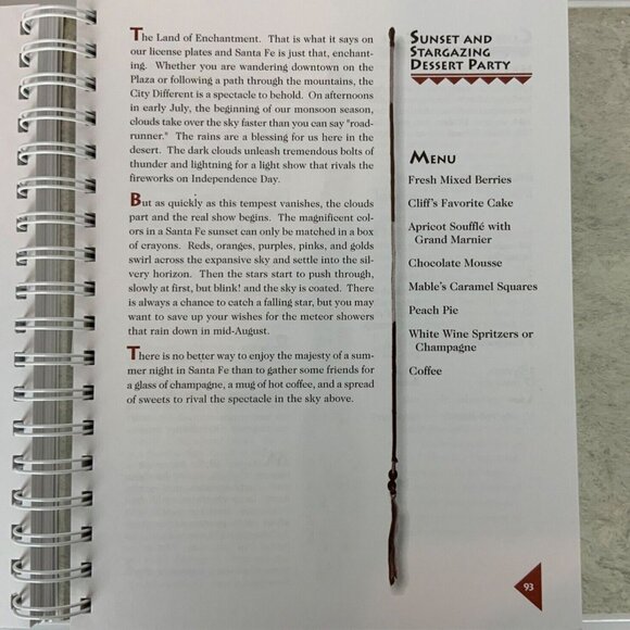 Seasons Of Santa Fe Cookbook 2002 Kitchen Angels Spiral Bound Recipes Photos - Picture 9 of 15